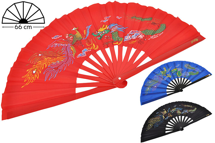 Tai Chi Fan (Tai Ji Shan) Dragon & Phoenix
