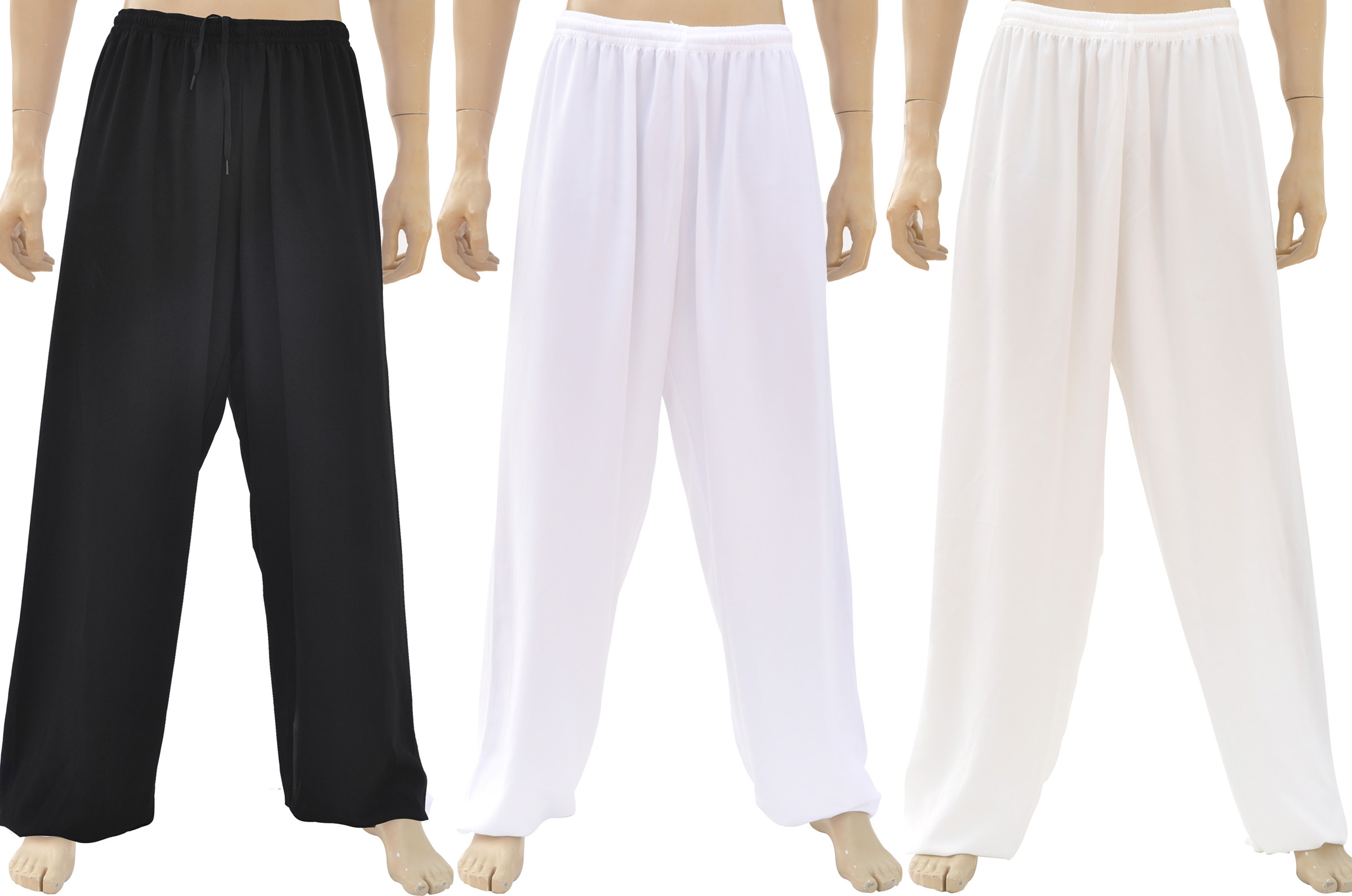 3/4 Longueur Pêcheur Pantalon troussers Unisexe Yoga Kung Fu rayonne coton Libre Taille 