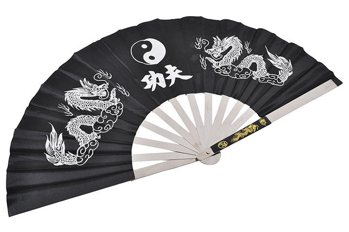 Leque de Tai Chi Wushu - Metal ou aço inoxidável, ShenLong