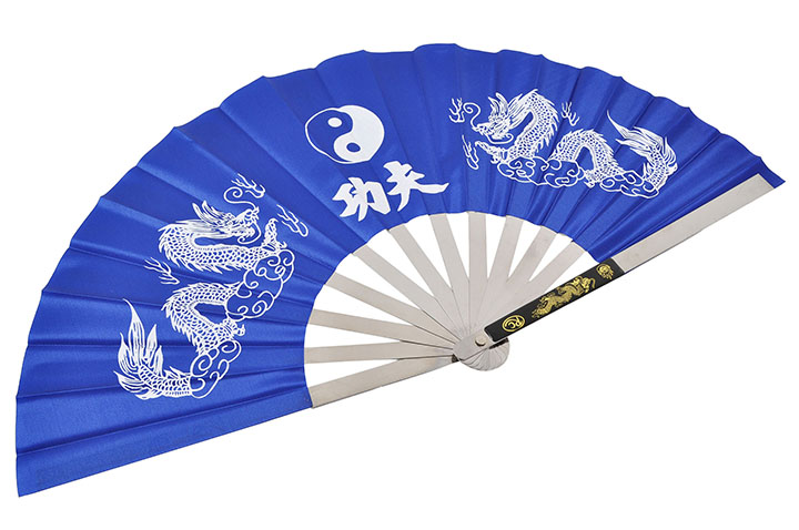 Leque de Tai Chi Wushu - Metal ou aço inoxidável, ShenLong