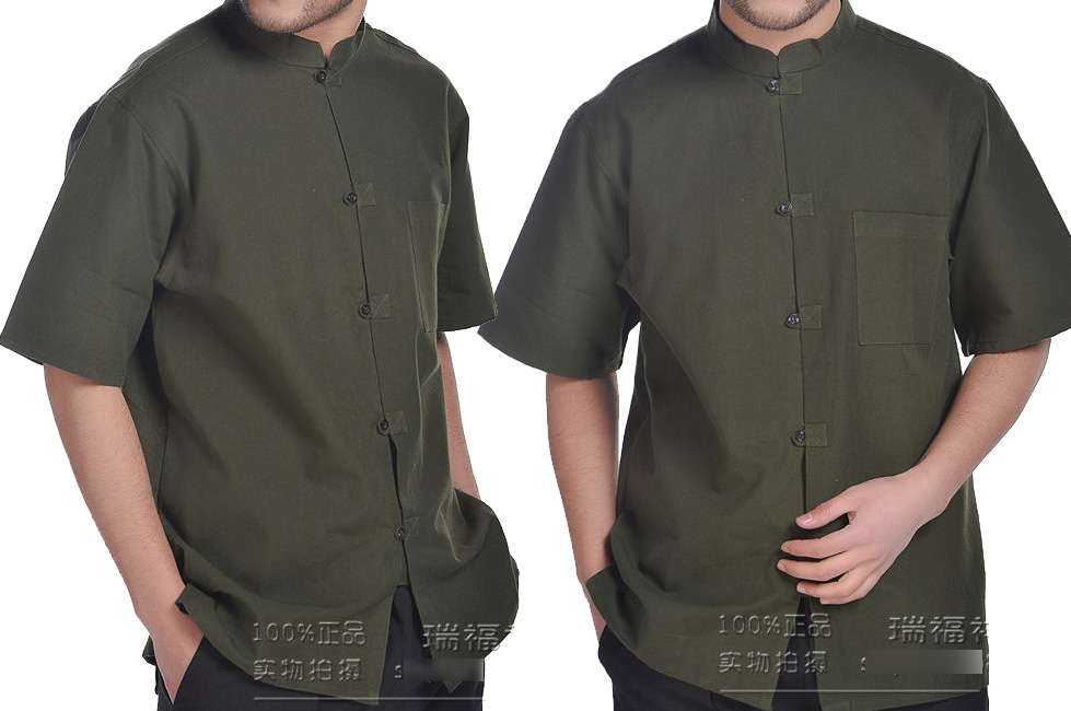 Short Sleeve Chinese Shirt, Cotton