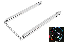 Nunchaku, Luminous Multicolor - Steel & Chain