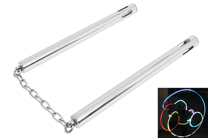 Nunchaku, Luminous Multicolor - Steel & Chain