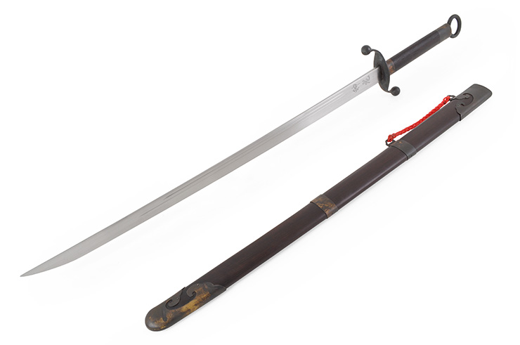 Sabre Traditionnel Tai Chi Style Chen (Haut de Gamme, Noir) - Rigide