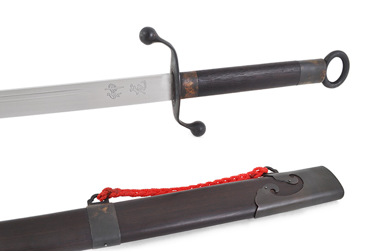 Sabre Traditionnel Tai Chi Style Chen (Haut de Gamme, Noir) - Rigide