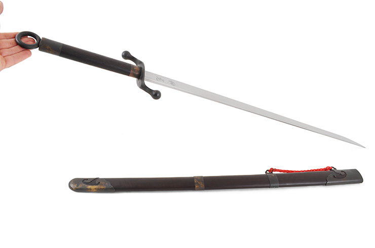 Sabre Traditionnel Tai Chi Style Chen (Haut de Gamme, Noir) - Rigide