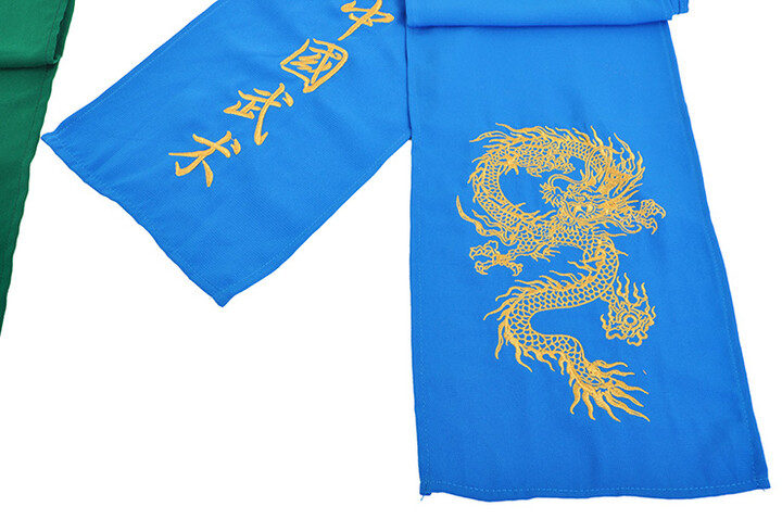 Cinturón Kung-fu Wushu, Clásico - Dragón bordado| ShenLong® - Couleur - Azul