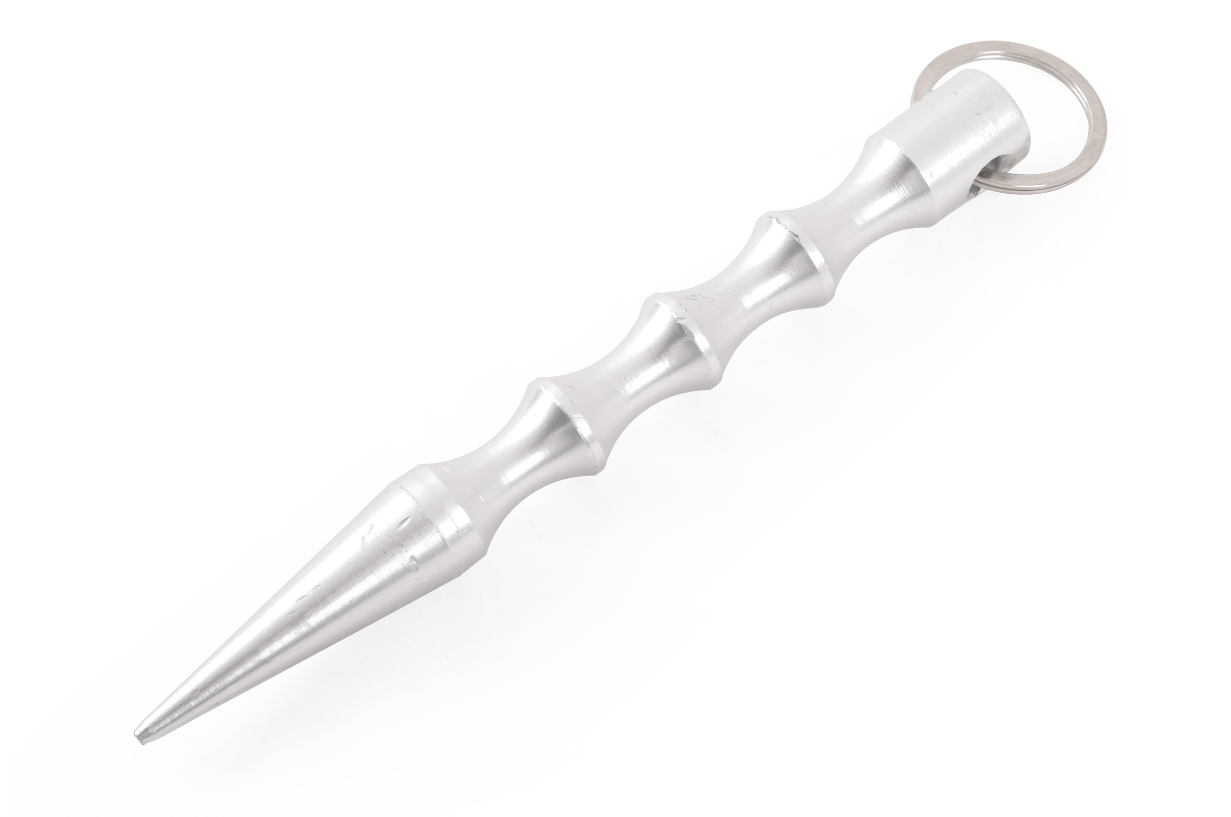 Kubotan, bâton de défense/porte clés en aluminium, 14 cm - Argent -  BudoStore