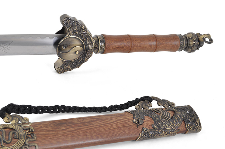 Épée Traditionnelle Wudang, 5 Animaux - Epaisse Rigide