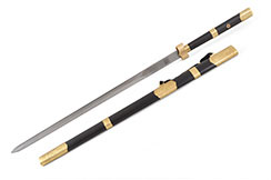 Épée Zhizun - Acier Damas, Rigide Aiguisé