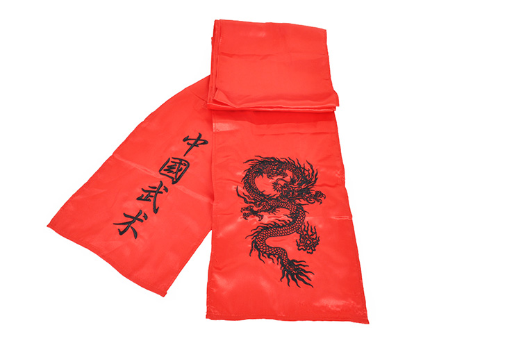 Cinto Kungfu Dragão Bordado, Imitação Seda