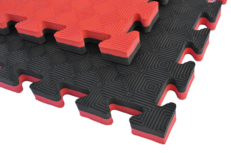 Puzzle Mat 2.5cm, Blue/Red, Rhombic pattern (Anti-slip)