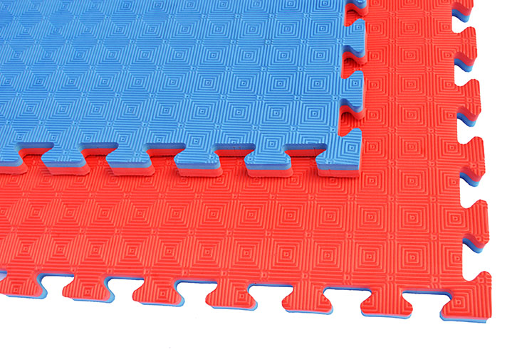 Puzzle Mat 2.5cm, Blue/Red, Rhombic pattern (Anti-slip)