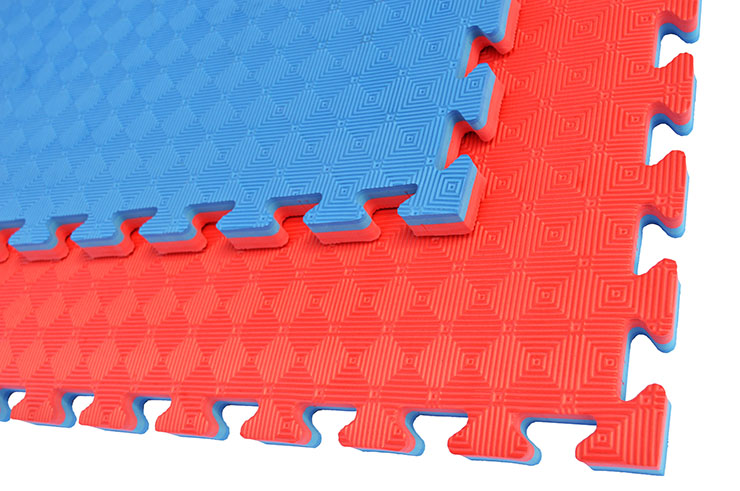 Puzzle Mat 2.5cm, Blue/Red, Rhombic pattern (Anti-slip)