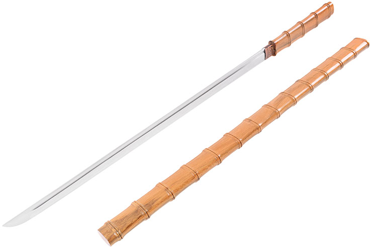 Straight Katana, Bamboo - Rigid Sharpened