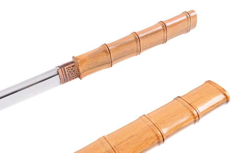 Straight Katana, Bamboo - Rigid Sharpened