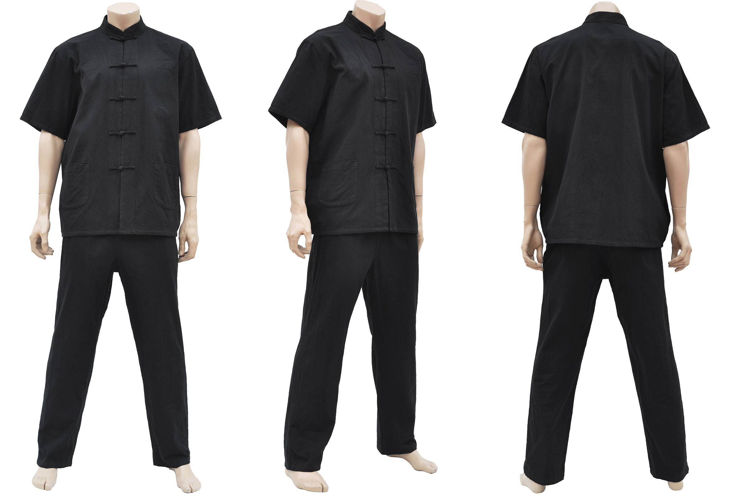 Traditional Set «Tangzhuang», Short Sleeves, Cotton - DragonSports.eu