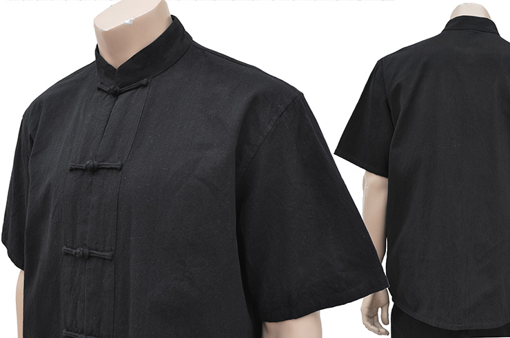 Vestido Tradicional «Tangzhuang» Mangas Curto, Algodão