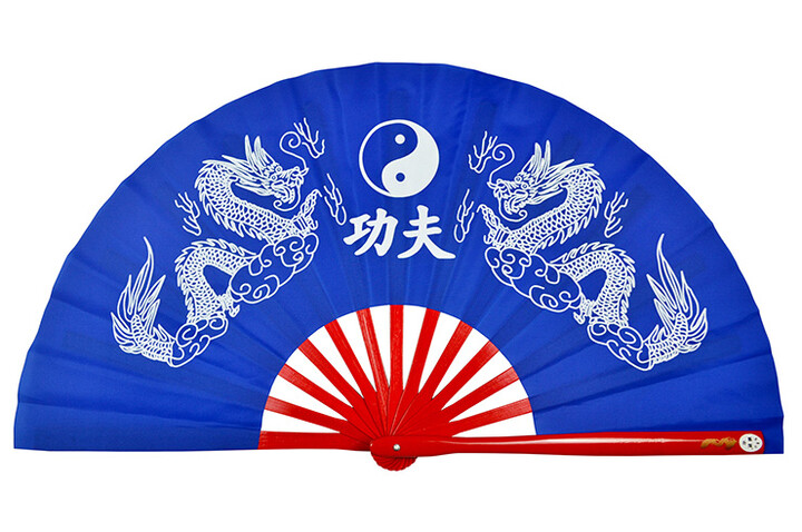 Éventail Tai Chi (Tai Ji Shan) Double Dragon - Sur Mesure