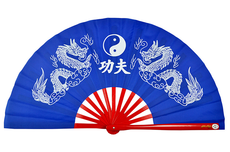 Éventail Tai Chi (Tai Ji Shan) Double Dragon - Sur Mesure
