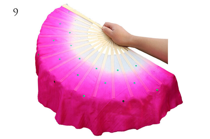 Leque de Tai Chi (Tai Ji Shan), Estilo Mulan, Cores em Degradê