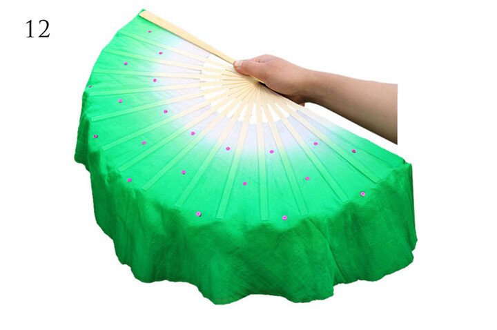 Leque de Tai Chi (Tai Ji Shan), Estilo Mulan, Cores em Degradê