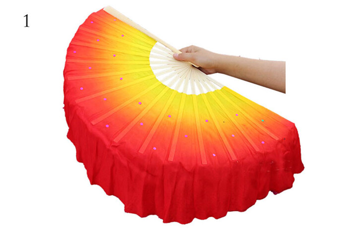 Leque de Tai Chi (Tai Ji Shan), Estilo Mulan, Cores em Degradê
