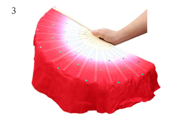 Leque de Tai Chi (Tai Ji Shan), Estilo Mulan, Cores em Degradê