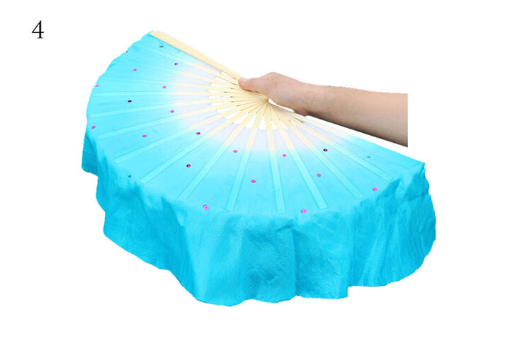 Leque de Tai Chi (Tai Ji Shan), Estilo Mulan, Cores em Degradê