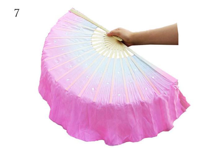 Leque de Tai Chi (Tai Ji Shan), Estilo Mulan, Cores em Degradê