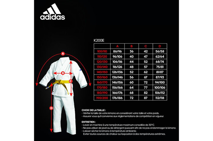 Kimono de Karaté WKF - Actualizável K200E, Adidas