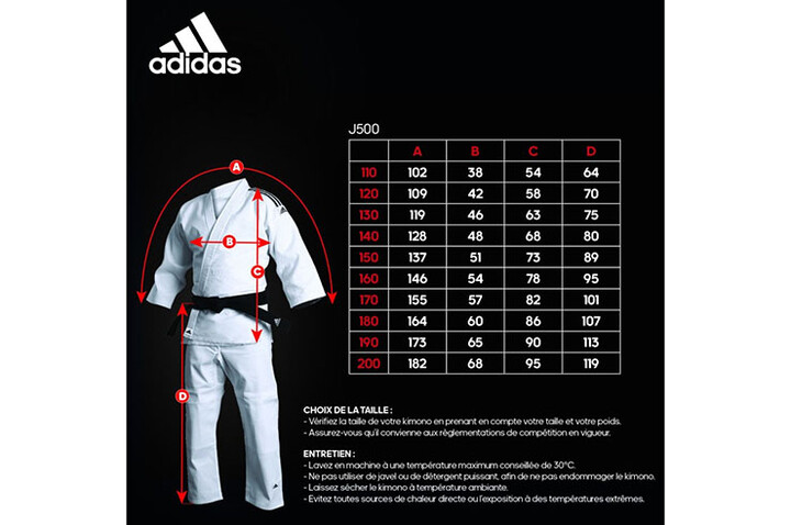 Kimono de Judo & Aikido, Formação - J500, Adidas