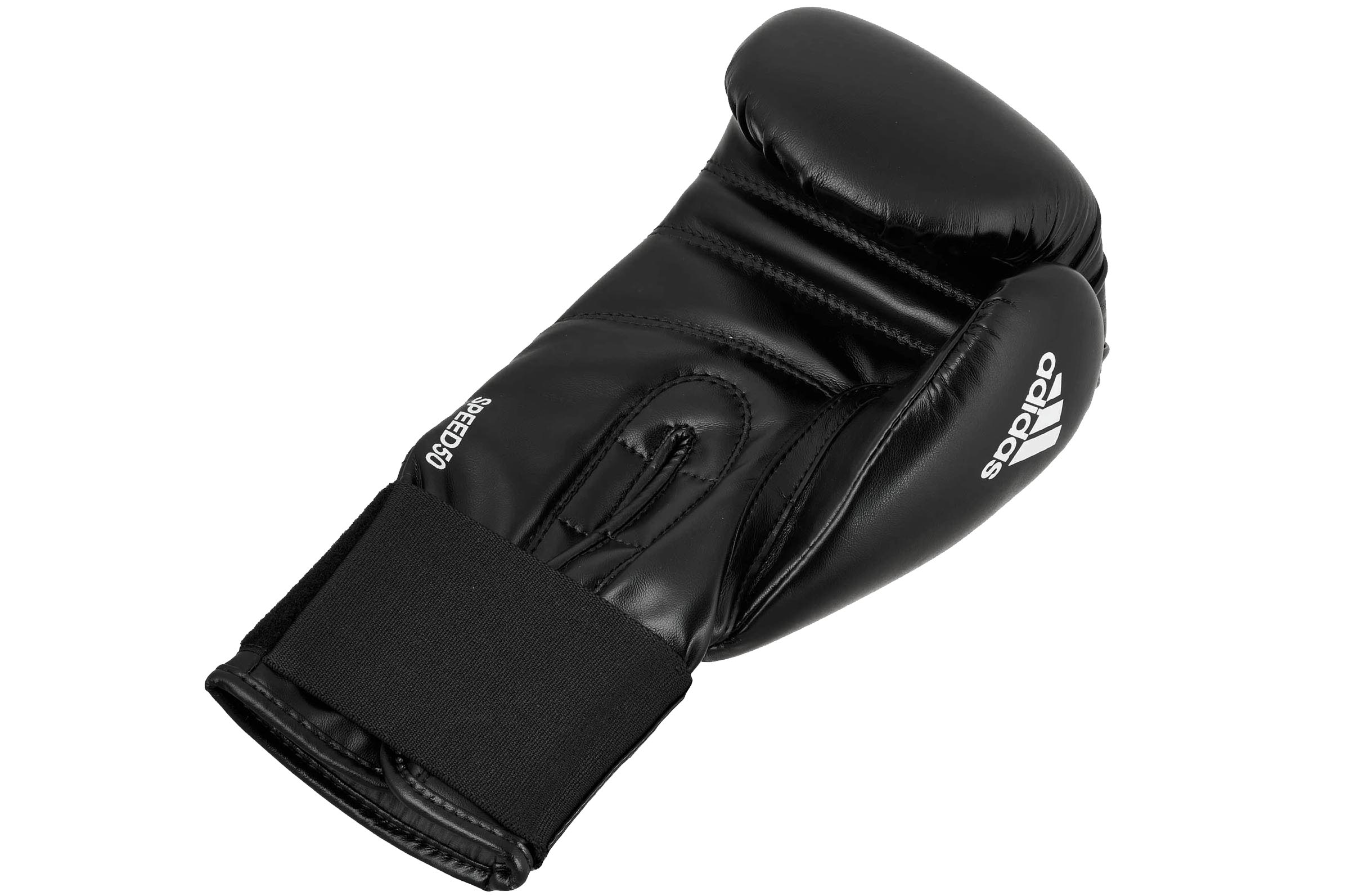 Kit de boxe bandes+gants+protège-dents blanc/noir - Adidas