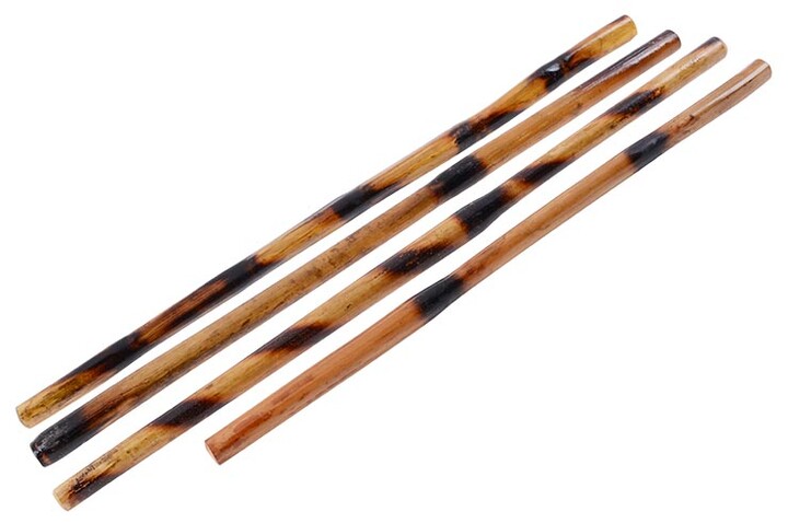 Pau Kali Escrima 60/70cm - Rattan, marcação em ferro vermelho