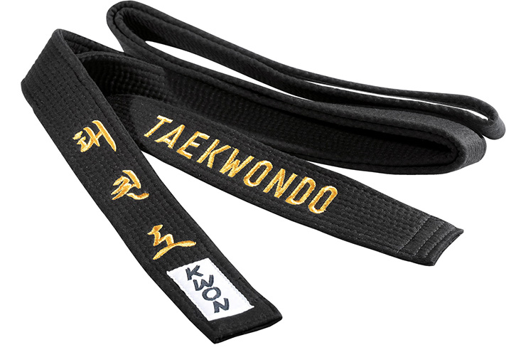 Ceinture Noire (largeur 4 et 5 cm) - Brodée Taekwondo