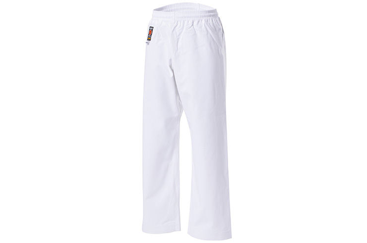 Karate Pants, White Cotton, Kumite - 12oz