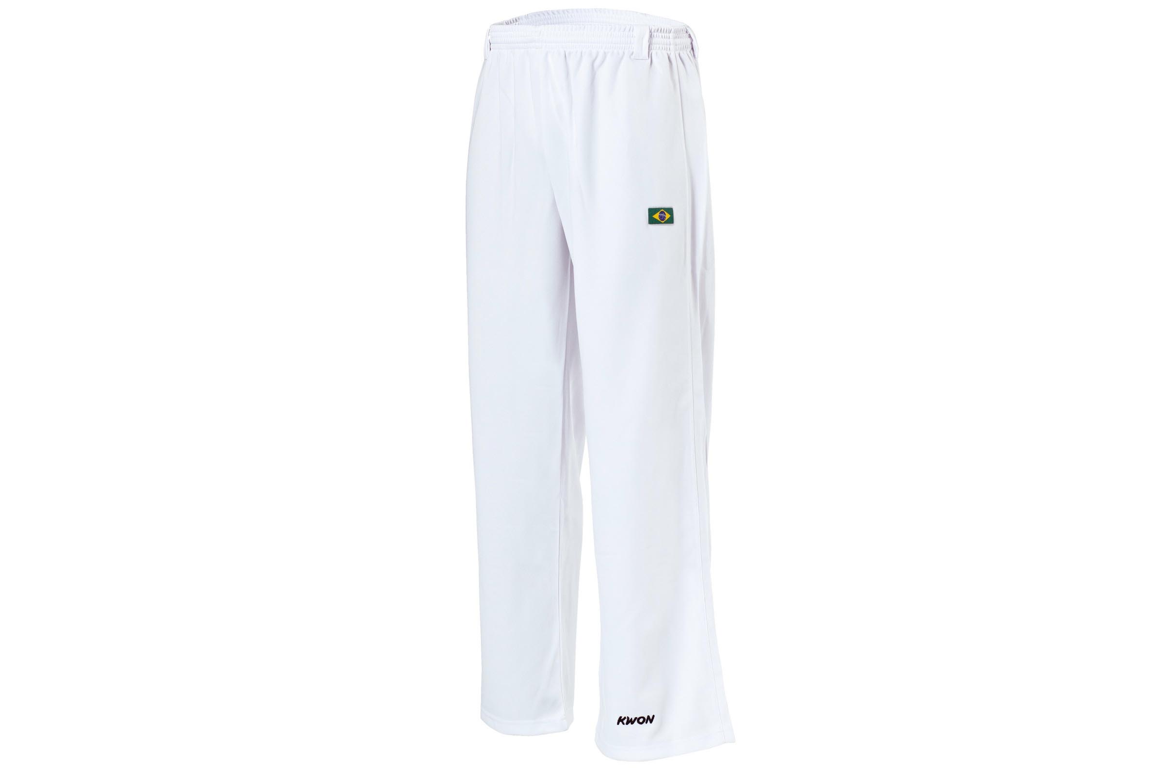 JL Sport Authentic Brazilian Capoeira Martial Arts Mens Trousers White 