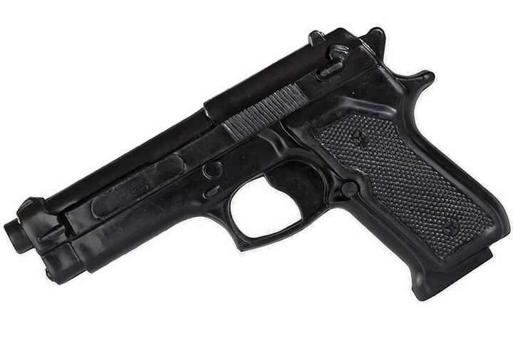 Pistola de borracha realista, para treino