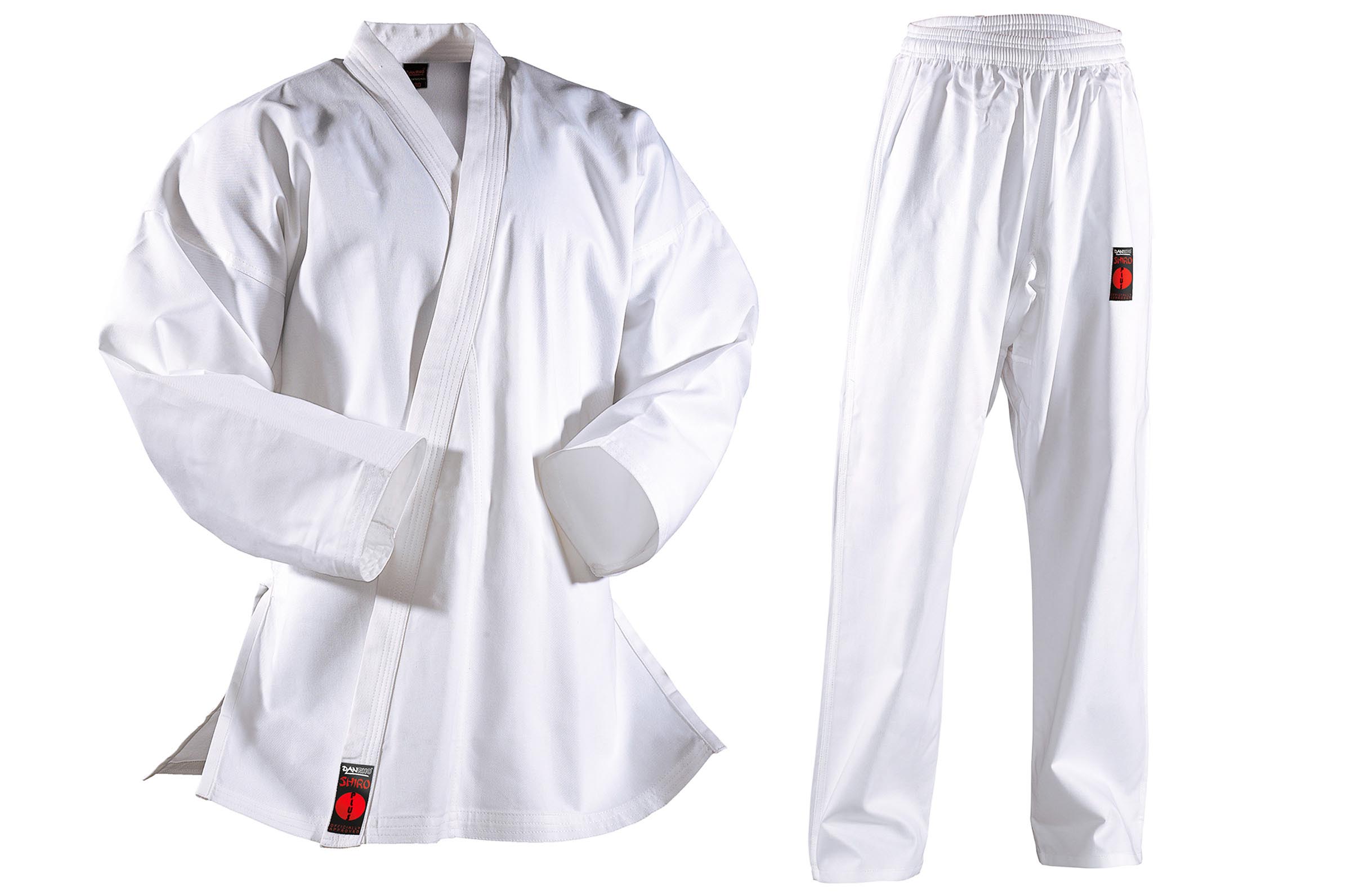 Gürtel Dan Rho Karate Anzug Asia Shiro Plus 9Oz.Inkl SV 100-200cm Karateanz 