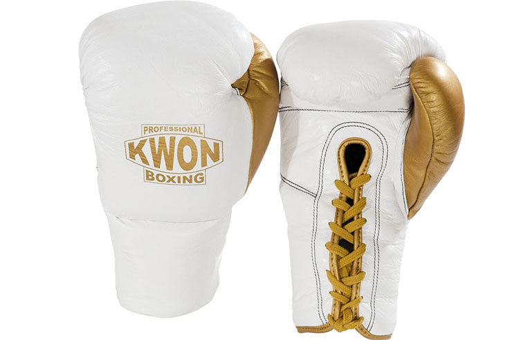 Gants de Boxe Pro - Cuir & Lacets, Kwon