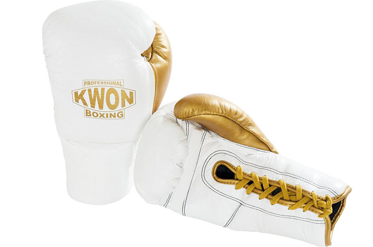 Gants de Boxe Pro - Cuir & Lacets, Kwon