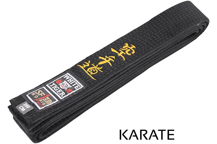 Embroidered Belt, Martial Arts - White Tiger, Noris