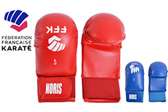 Guantes de karate, sin pulgar - Aprobado FFK, Noris