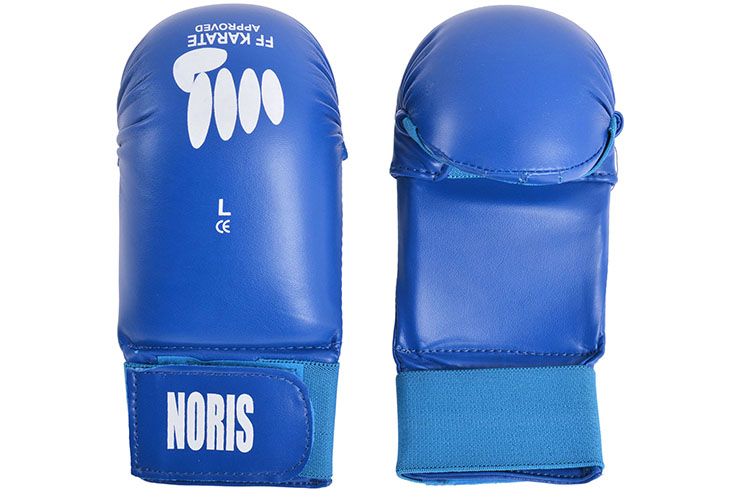 Guantes de karate, sin pulgar - Aprobado FFK, Noris