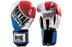 Guantes competición, Tricolores - MB221, Metal Boxe