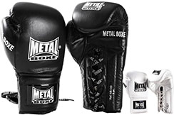 Boxing Gloves, Leather - Lace-Up MB530, Metal Boxe