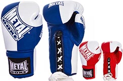 Pro French Boxing Gloves - Lace-up MB207, Metal Boxe