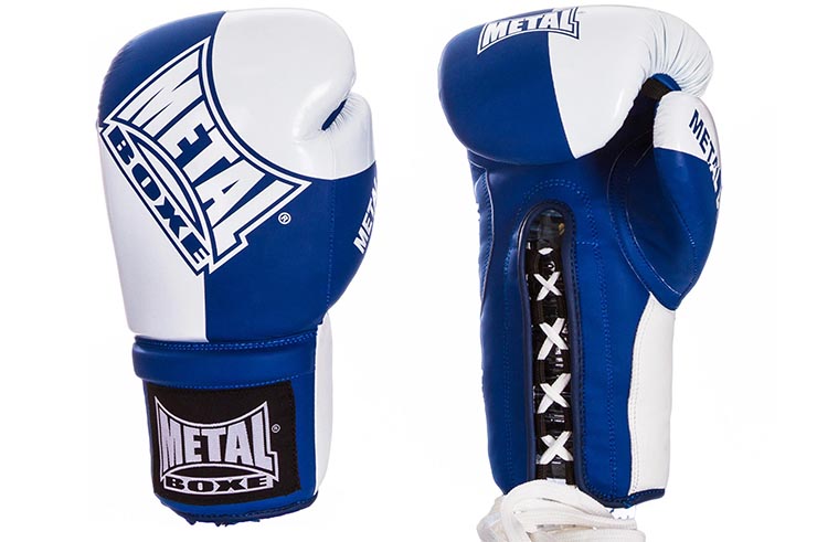Pro French Boxing Gloves - Lace-up MB207, Metal Boxe