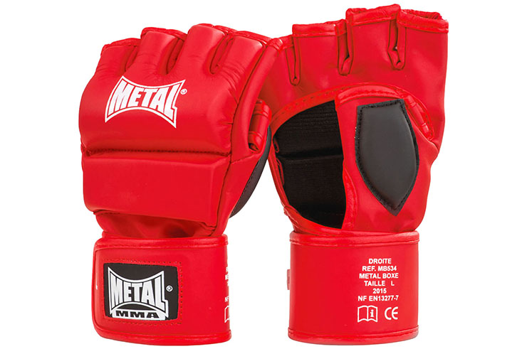 Guantes MMA sin nudillos, competición y entrenamineto - MBGAN534N, Metal Boxe