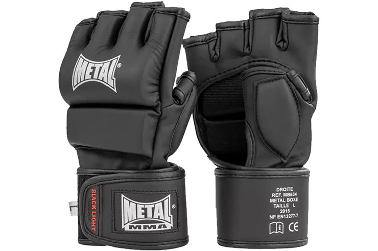 Guantes MMA sin nudillos, competición y entrenamineto - MBGAN534N, Metal Boxe